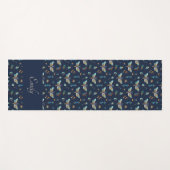 Bloemmot Vlinderpatroon Yoga Mat (Voorkant (horizontaal))