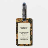 bloemmotief (11) bagagelabel (Achterkant verticaal)