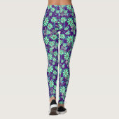 Bloemmotief 17.b Paarse BG Leggings (Achterkant)