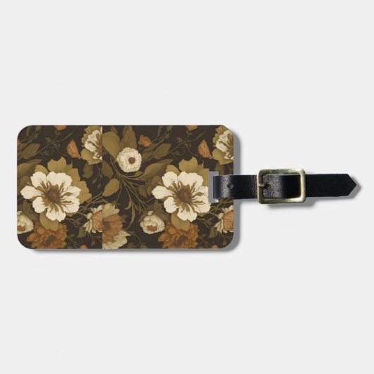 bloemmotief (1) bagagelabel (Voorkant horizontaal)