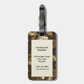  bloemmotief (1) bagagelabel (Achterkant verticaal)