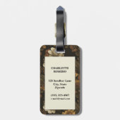  bloemmotief (2) bagagelabel (Achterkant verticaal)