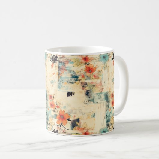 bloemmotief (2) koffiemok (Voorkant rechts)