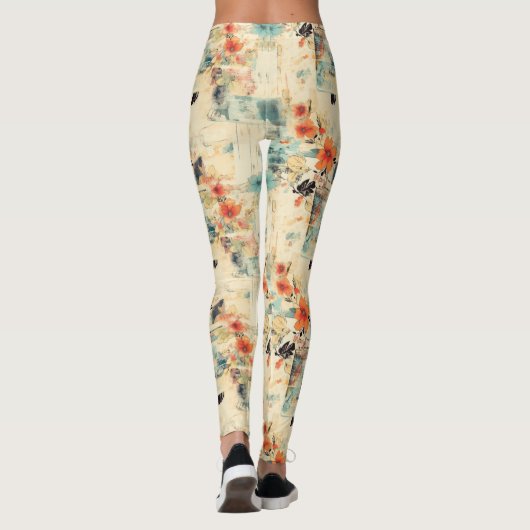  bloemmotief (2) leggings (Achterkant)