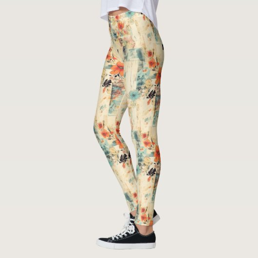  bloemmotief (2) leggings (Links)