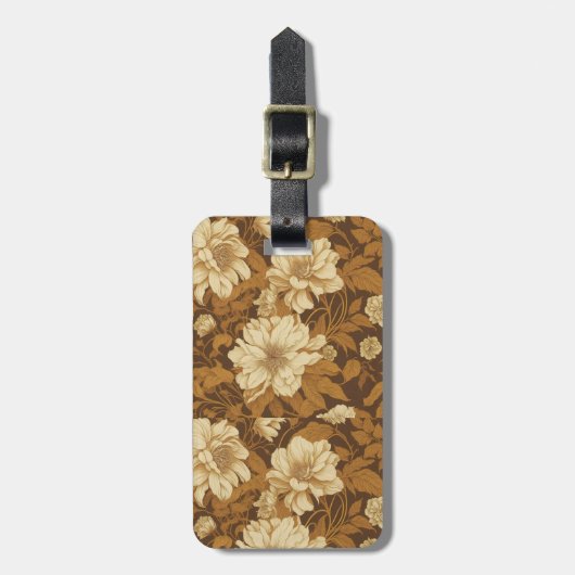  bloemmotief (3) bagagelabel (Voorkant verticaal)