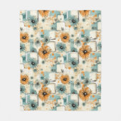 bloemmotief (3) fleece deken (Voorkant)