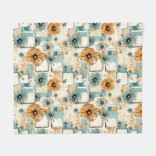  bloemmotief (3) fleece deken (Voorkant (Horizontaal))