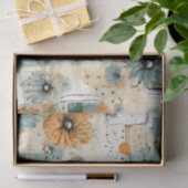 bloemmotief (3) tissuepapier (Geschenk)