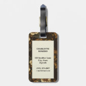 bloemmotief (4) bagagelabel (Achterkant verticaal)