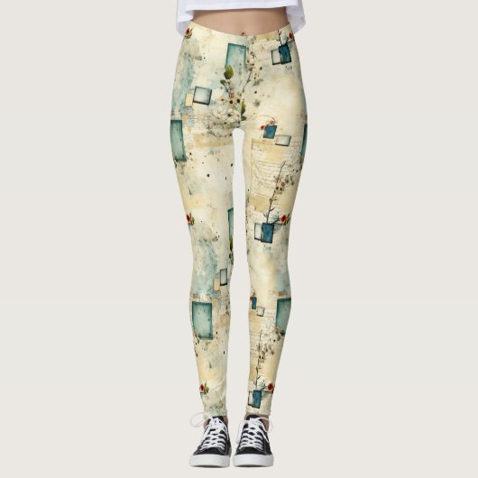 bloemmotief (5) leggings (Voorkant)