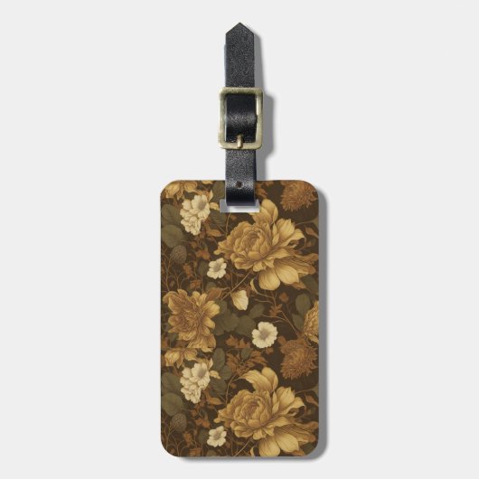 bloemmotief (6) bagagelabel (Voorkant verticaal)