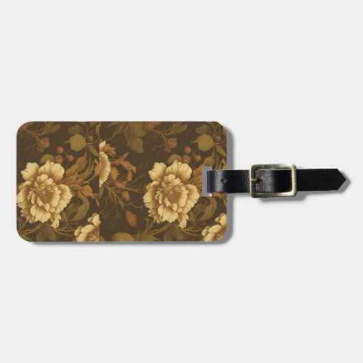  bloemmotief (7) bagagelabel (Voorkant horizontaal)