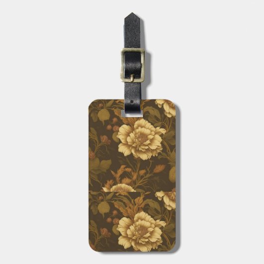 bloemmotief (7) bagagelabel (Voorkant verticaal)