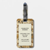  bloemmotief (8) bagagelabel (Achterkant verticaal)
