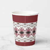 Bloemmotief accent papieren bekers (Rechts)