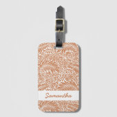  bloemmotief Art Nouveau William Morris Bagagelabel (Voorkant (verticaal))