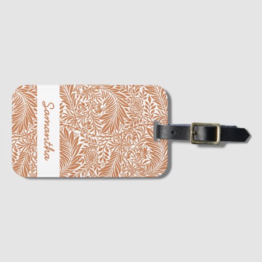  bloemmotief Art Nouveau William Morris Bagagelabel (Voorkant (horizontaal))