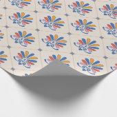 Bloemmotief / Azulejo-tegelraster inpakpapier (Hoek)