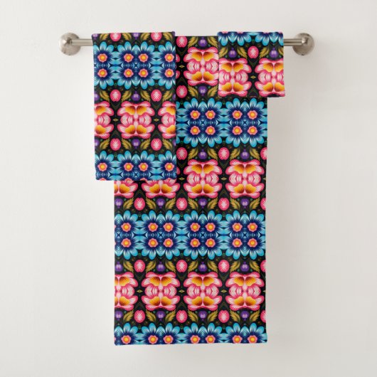 bloemmotief bad handdoek (Insitu)