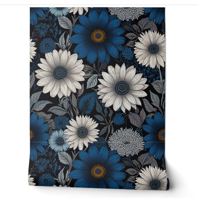 Bloemmotief  behang (Afrollen)