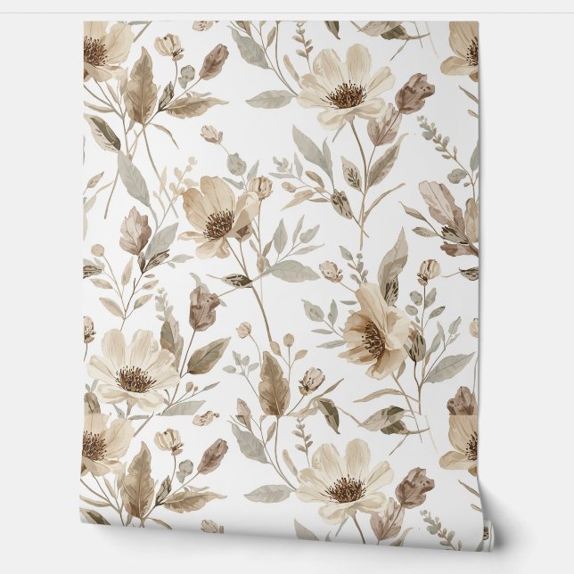 Bloemmotief Behang | Bloemenbehang  (Afrollen)
