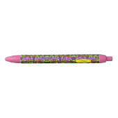 Bloemmotief Blauwe Inkt Pen (Voorkant)