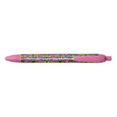 Bloemmotief Blauwe Inkt Pen (Achterkant)