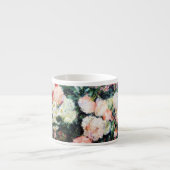 Bloemmotief Bloemen Rood Roze Wit Blad Espresso Kop (Voorkant)