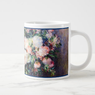 Bloemmotief Bloemen Rood Roze Wit Blad Grote Koffiekop