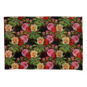 Bloemmotief Bloemen Rozen Rood Roze Geel Groen Kussensloop (Voorkant-Links)