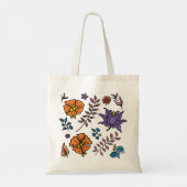 Bloemmotief Boodschappentas Tote Bag (Achterkant)