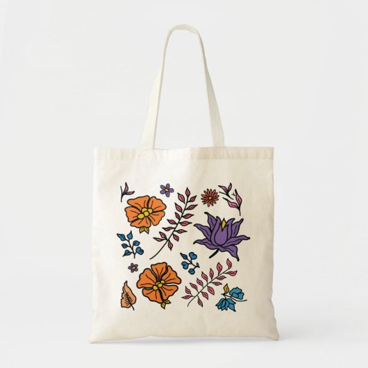 Bloemmotief Boodschappentas Tote Bag (Voorkant)