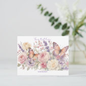 bloemmotief briefkaart (Staand voorkant)