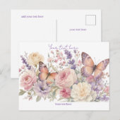 bloemmotief briefkaart (Voorkant / Achterkant)