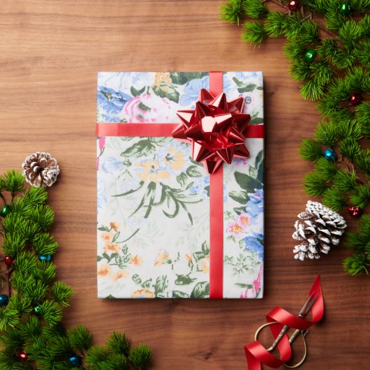 bloemmotief cadeaupapier (Feestdagen Geschenken)