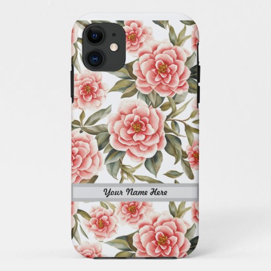 Bloemmotief Camellia Bloemen Case-Mate iPhone Case (Achterkant)