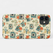  bloemmotief & camerapatroon Case-Mate iPhone case (Achterkant (horizontaal))