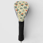 bloemmotief & camerapatroon golfheadcover (Voorkant)