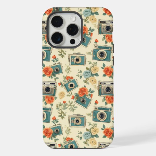  bloemmotief & camerapatroon iPhone hoesje (Achterkant)