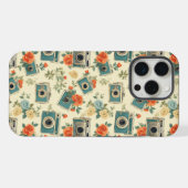  bloemmotief & camerapatroon iPhone hoesje (Achterkant horizontaal)