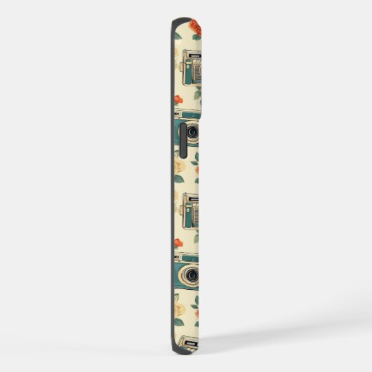  bloemmotief & camerapatroon iPhone hoesje (Rechterkant)