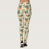 bloemmotief & camerapatroon leggings (Achterkant)