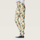 bloemmotief & camerapatroon leggings (Links)