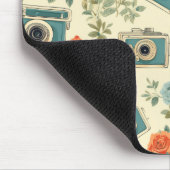  bloemmotief & camerapatroon muismat (Hoek)