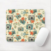  bloemmotief & camerapatroon muismat (Met muis)