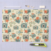  bloemmotief & camerapatroon tissuepapier (Craft)