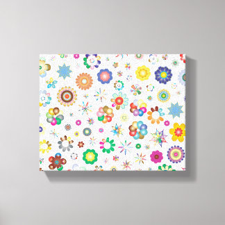 Bloemmotief Canvas Afdruk