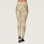 Bloemmotief | Champagneroze Leggings (Achterkant)