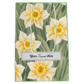  bloemmotief Daffodil Flowers Medium Cadeauzakje (Achterkant)